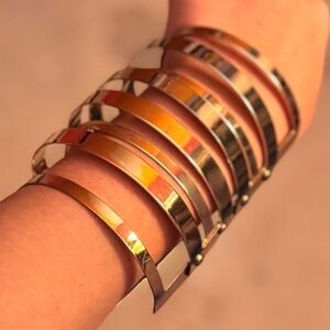 🌟FREE🌟 Open Cuff Armband Gold Bracelet Bangle Multi Band Greek Roman Empire